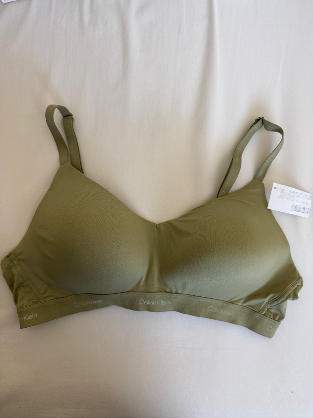 Calvin Klein Olive Green Wireless Bra size XL NWT
